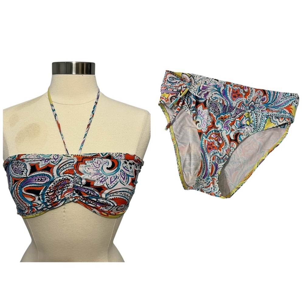 Etro Paisley Bikini Size 42 Designer Swimwear Boho Luxe